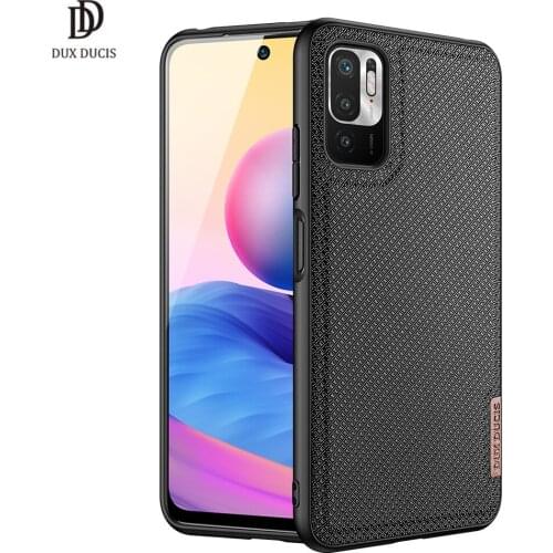 For XIAOMI Redmi Note 10 5G Case DUX DUCIS Fino Series Woven Fabric Back Case Protecting Case Support Wireless Charging Supper