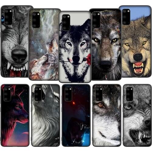 T7 Angry Animal Wolf Face Case for Samsung A01 A10 A11 A20 A20E A21 A30 A40 A41 A50 A51 A60 A70 A71 A81 A91 M10 M20 M30