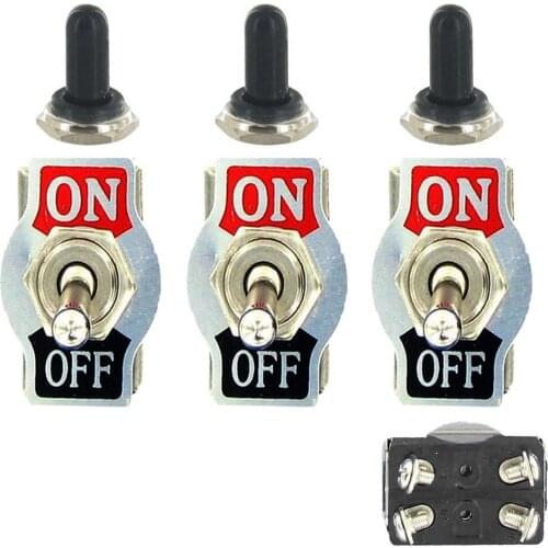 EE support 3 X Heavy Duty 20A 125V DPST 4Pin ON/OFF Car Rocker Switch Waterproof Boot AutoToggle Switch Sale