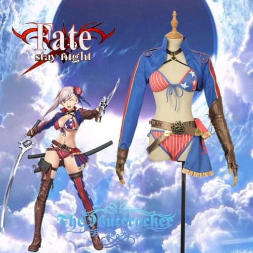 Fate/Grand Order FGO Miyamoto Musashi Bikini Swimsuit Girl Swimwear Cosplay Costume Halloween Suit For Women Outfit New