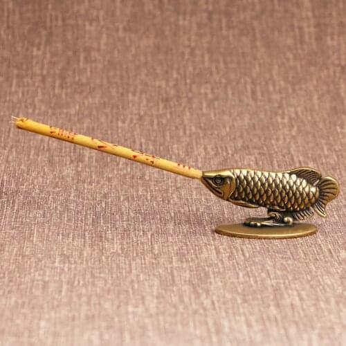Incense Stick Holder Vintage Style Smooth Edge Elegant Fish Small Ornaments Natural Holders Household Accessory for Yoga Room