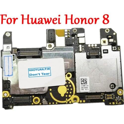 Tested)Full Work Unlock Mobile Electronic Panel Motherboard Circuits Flex Cable For HUAWEI Honor 8 FRD-AL00 4+32GB MB Plate