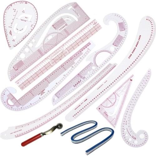 Cutting Ruler Sewing Feet Tailor-foot Put Yardstick Sleeve Arm French Curve Cut Cutting Knife Ruler Cuff Button Comma