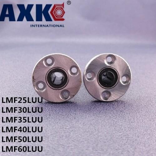 LMF25LUU type 25mm flange linear ball bearing for 25mm shaft CNC 3D printer LMF30LUU LMF35LUU LMF40LUU LMF50LUU LMF60LUU 1pc