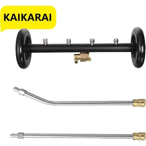 Multifunctional Function High Pressure Washer Car Chassis Washer, 16 inch Power Washer, 3 Extension Rod Water Broom 5000ps