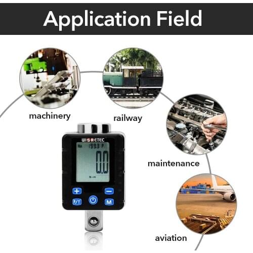High Accuracy Large Screen Electronic Digital Display Torquemeter Adjustable Torque Meter Adapter Professional Universal Wrench