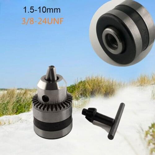 1.5-10mm Hex Shank Driver Chuck Drill Bit Converter Plug Quick Change Clamp 3/8 inch Adapter Converter Key Hardware Tool