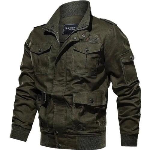 2021 Men Military Pilot Jackets Bomber Cotton Coat Tactical Army Jacket Male Casual Air Force Flight Jacket Plus Size M-6XL