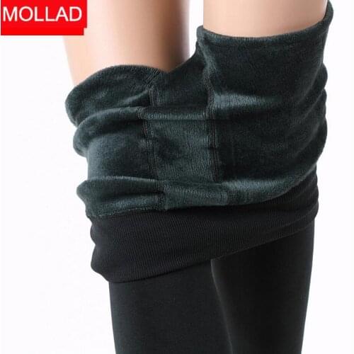 Mollad 2018 New Winter Women Leggings Fashion Plus Velvet Winter Warm Legging High Elastic Thick Female Leggings