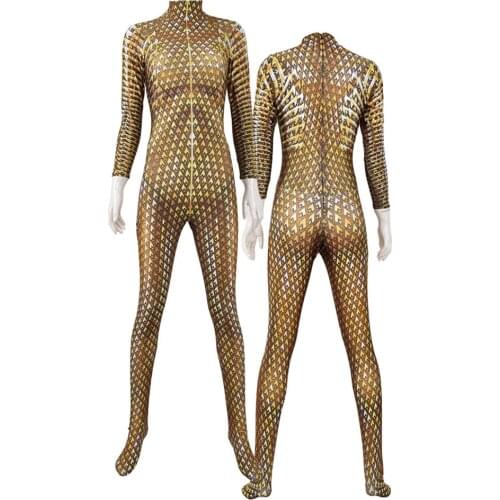 Woman Diana Cosplay Costume Gold Jumpsuit Battle Suit Halloween Carnival Costume For Women Girls