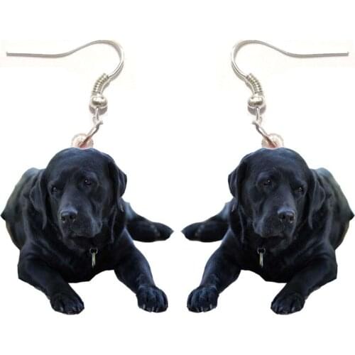 1 Pair Labrador Retriever Dog Acrylic Black Dogs Earrings Womens fashion Jewelry Gifts for Women Animal cute charms Earring