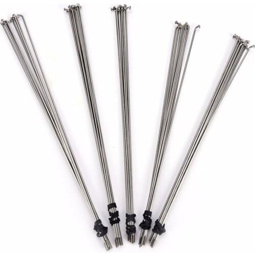 New Mountain / Road Bike Steel 14G Spoke Spokes + Nipple Sliver Colour High Strength Bicycle Spokes 253~290mm 10PCS