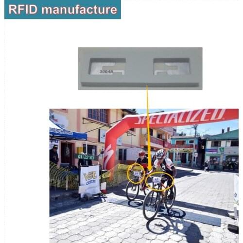 100pcs uhf rfid tag sticker bib tags with foam 840-960mhz impinj Monza R6 packing in roll thinckess 2-5mm on running/bike race
