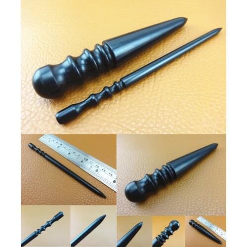 2pc Leather Craft Multi Size Folder Edge Slicker Burnisher Polished Skirt Chaser Tool Pointed Tip Knife Cutter Punch Chisel Edge