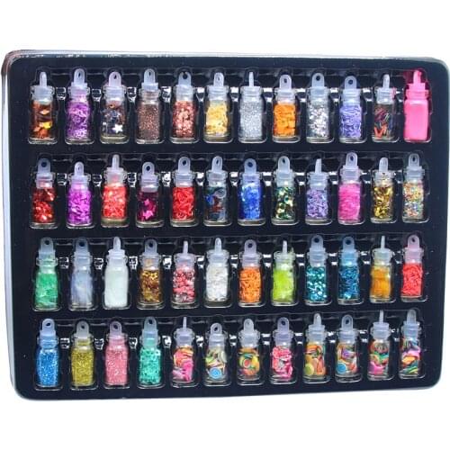 48pcs Sequins/glitter Filler Soft Slime Toys For Kids Mud Diy Kit Supplies For Children Charms Lizun Modeling Clay Funny Gift