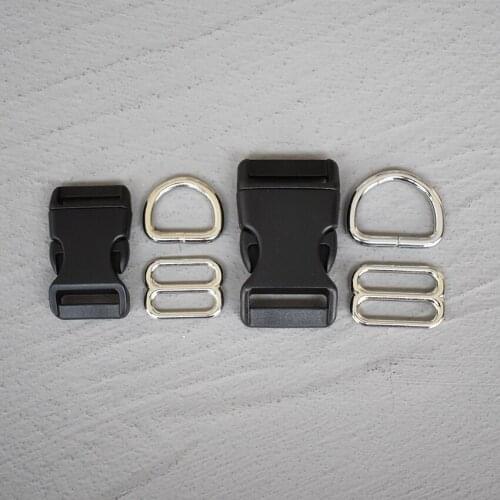 50 Sets 20/25mm Plastic Buckle Quick Side Release Curved Metal Buckle for Bag DIY Paracord Buckles For Bracelet
