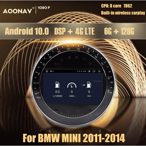 128GB 2 din Android Car Radio for BMW MINI 2011-2014 2Din Car Stereo Auto radio Head Unit Qled screen 7862 CPU Built-in carplay