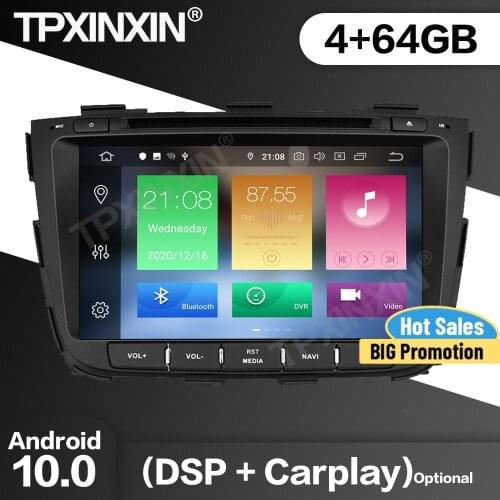 64G DSP Car Radio 2 Din Stereo Receiver Android10 For Kia Sorento 2013 2014 GPS Navigation Multimedia Player Recorder Head Unit