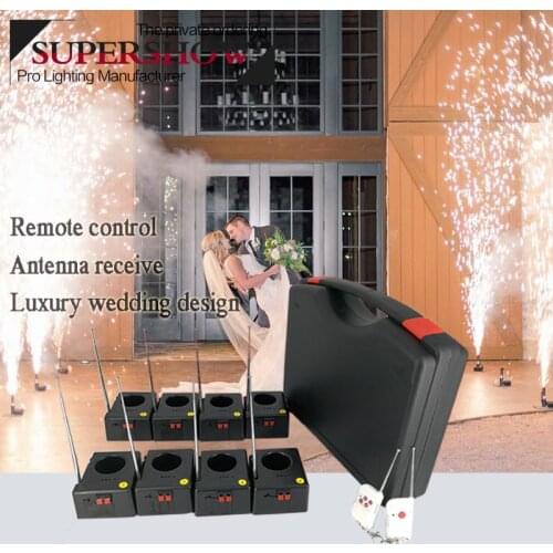 Wireless remote 1case 8 Base cold firework Ignition & spark firing system machine for wedding party