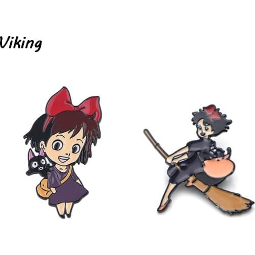 20pcs/lot G1682 Cartoon Girl Brooch Metal Badge Icon on The Backpack Pin Brooches for Clothing Jewelry Gift