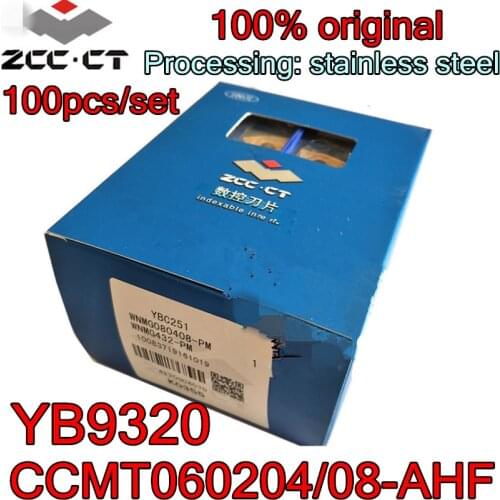 CCMT060204-AHF CCMT060208-AHF YB9320 100pcs 100% original Zcc.ct Carbide insert Processing: stainless steel