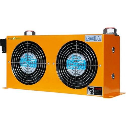 Double fans AH0608TL-CA hydraulic oil cooler for CNC machine industrial air heat exchanger