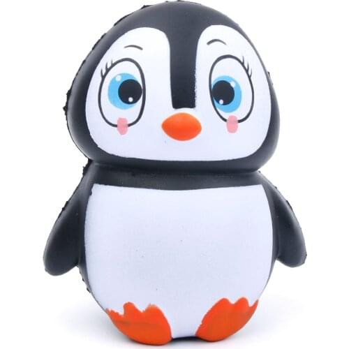 Ew Jumbo Kawaii Penguin Squishy Slow Rising Creative Animal Doll Soft Squeeze Toy Stress Relief Fun For Kid Gift