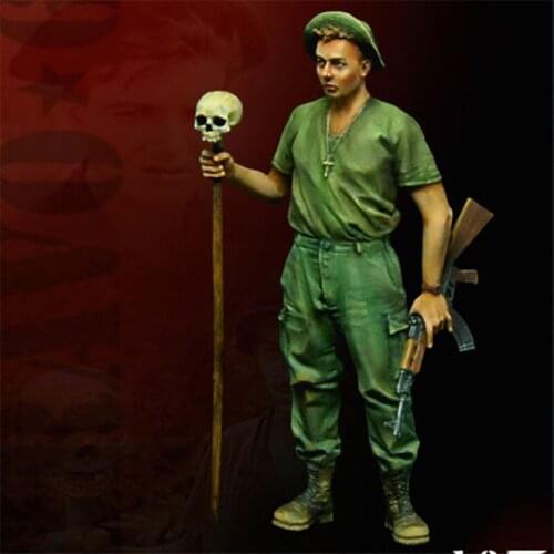 Resin Figure 1/35 Scale Model Kit Soldier Eddie Skull GK Assembly Models Kit Resin Colorless Self-Assembled Toy NO.376