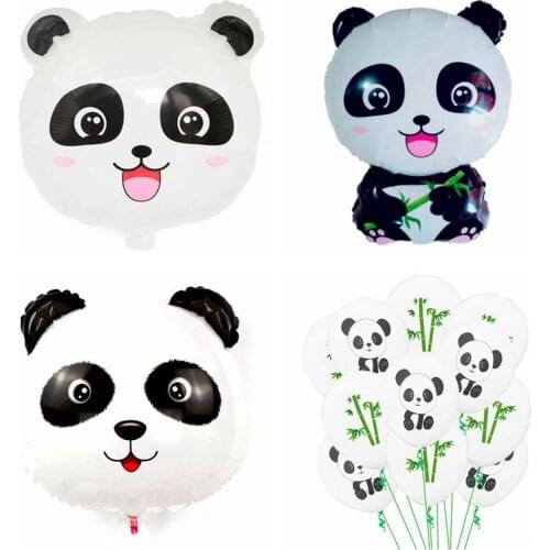Cartoon Panda Foil Balloons Cartoon Animal 18inch&76x48cm Panda Balloon Birthday Party Decoration Globos Kid Inflatable Toy