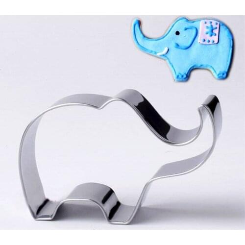 Stainless Steel Elephant Shape Cookie Cutter Baking Biscuit Molds DIY Baking Bread Cookie Cutter Bakeware Cutter Cut Outs Mold