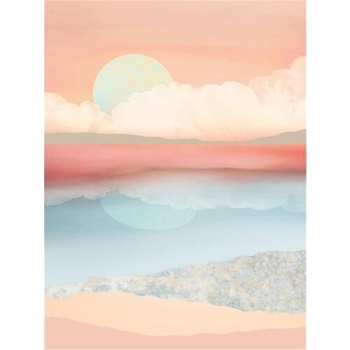 Landscape Mountain Printed Fabric 11CT Cross Stitch Set Embroidery DMC Threads Hobby Handicraft Handiwork Craft Decor