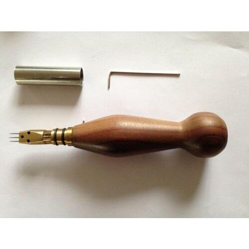 Piano tuning tool to check the piano parts The whole tool three row needle Red with wooden handle