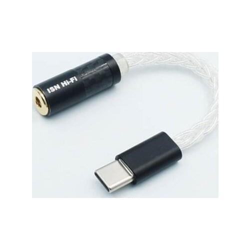 ISN Audio Type-C to 3.5mm Audio/2.5mm/4.4mm Balanced 32 Bit/384kHz DSD64/128 HiFi DAC AMP Cable Adapter