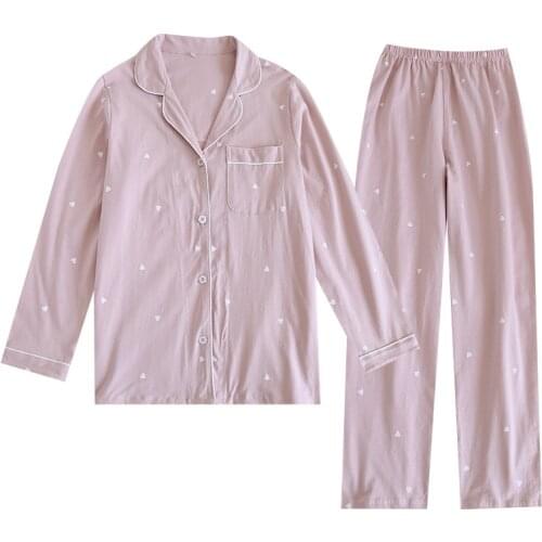 Cotton Love Printed Cute Sweet Knit Cardigan Ladies Home Clothes Two-piece Suit Casual Long Sleeves Autumn Home Suit for Women