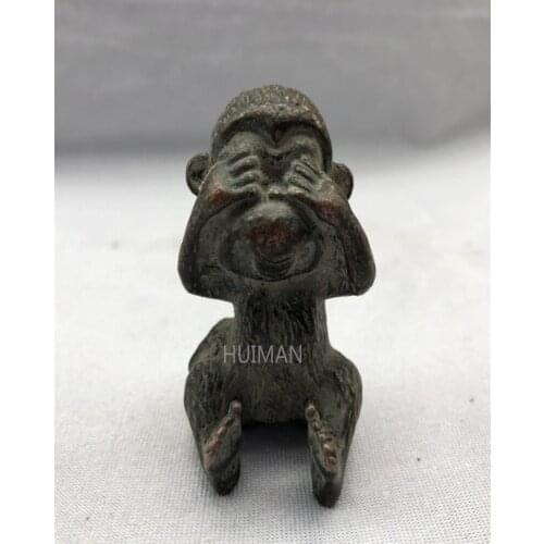 China Bronze Statue Luck Wealth Fingerstall Metal Crafts Home Decoration