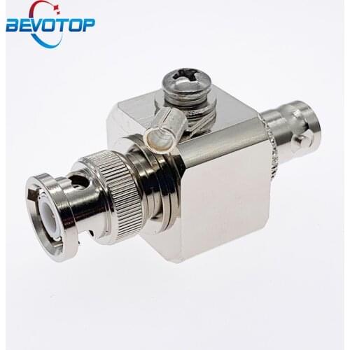 BEVOTOP BNC Coaxial Lightning Arrester BNC Male to Female Surge Arrester Protection Device for CCTV Camera Video 50ohm 3GHz