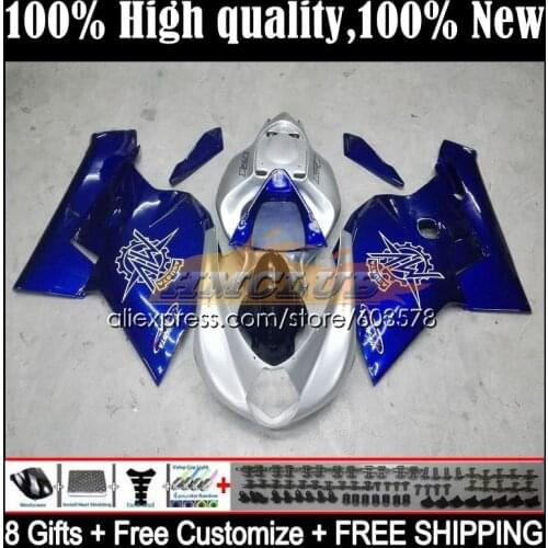 Body For MV Agusta F4 R312 750S 1000 R 750 1000CC Kit 51CL.7 1000R 312 1078 1+1 2005 2006 MA MV F4 05 06 Fairings silver blue