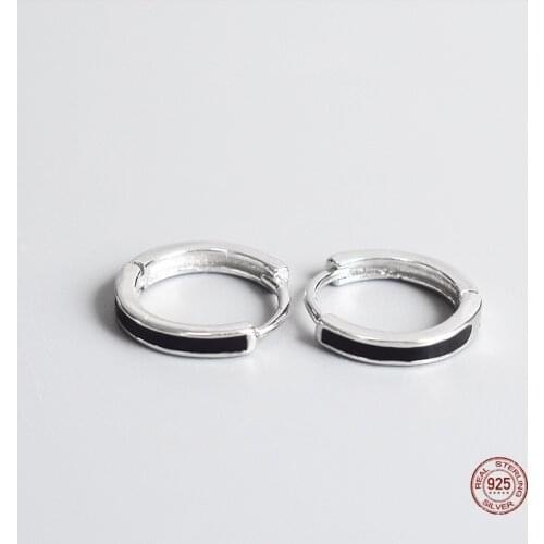 LKO 925 Sterling Silver Earrings Personality Vintage Circular-Shape Earring Pattern Fashion Delicate Jewelry For Women Ear