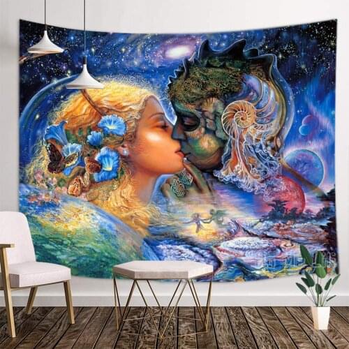 Heavenly Spirit Illustration Set Tapestry Interior Art Wall Hanging Decoration