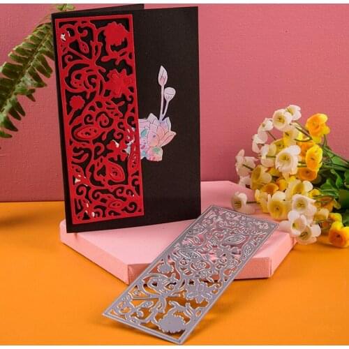 New Metal Cutting Dies Stencils dies flower vine backgrond frame dies Scrapbooking Decoration Embossing Die Cut Paper Craft dies
