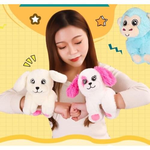 New 27cm plush dog Bear monkey doll stuffed soft cute wristband toy good quality decorationschristmas gift for kid