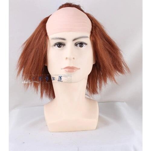 Movie Stephen Kings It Pennywise Clown Joker Wig Cosplay The Clown Pennywise Orange Short Synthetic Hair Halloween Role Play