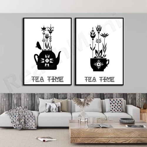 Tea time printing, kitchen tea printing, kitchen wall decoration home poster