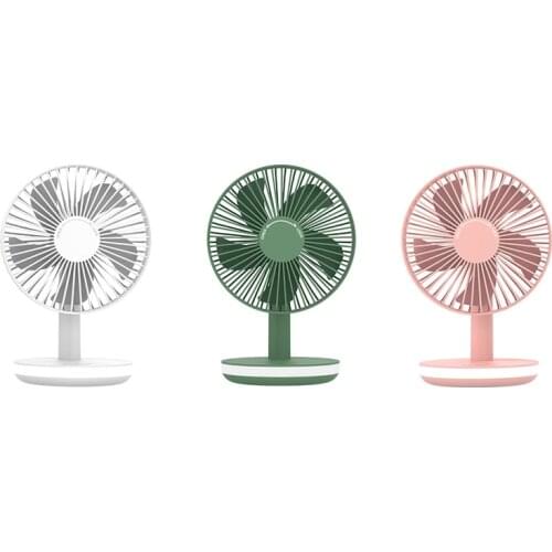 Portable Desktop Air Cooling Fan with LED Light USB Rechargeable Table Mini Air Cooler Fan for Home Office