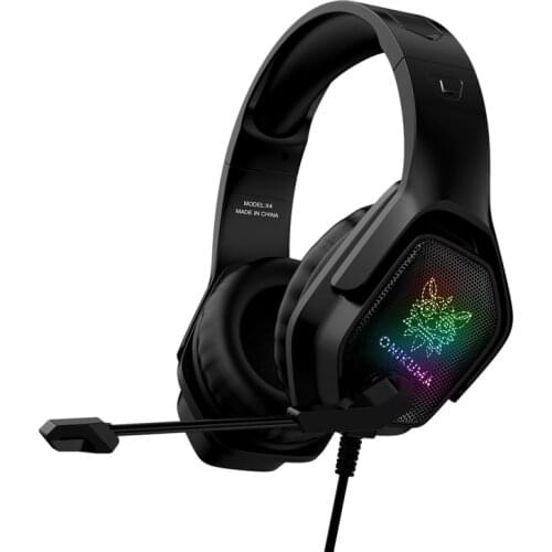 ONIKUMA X4 Wired Headphones For PS4 Xbox One Headset Gamer With Microphone Bass Stereo Earphones Gaming Headsets RGB Lights