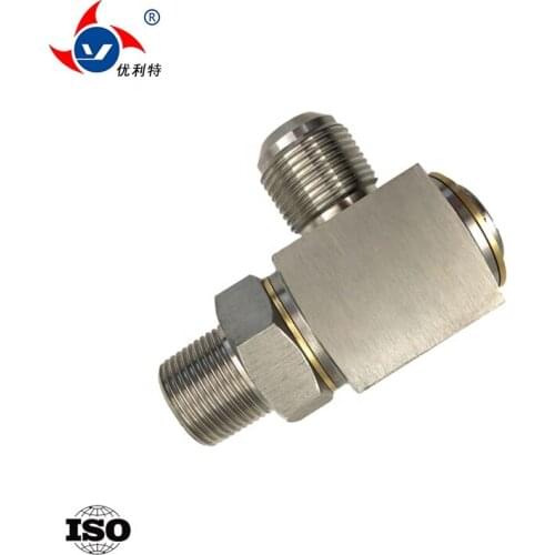 Rectangular high pressure stainless steel universal hydraulic rotary joint