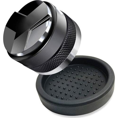 51mm Coffee Distributor & Tamper,51mm for Delonghi Dedica Portafilter with Silicone Tamper Mat,Adjustable Depth