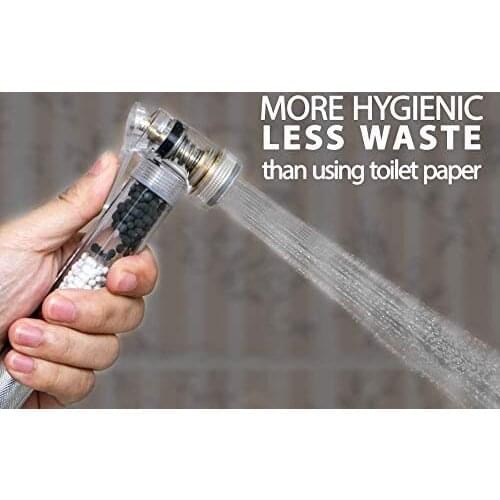 Filtered Toilet Handheld Shattaf Bidet Sprayer Shower Head with Stainless Steel Plated Accessories Muslim Shower Ducha Higienica