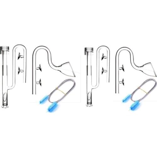 Glass Lily Pipe Outflow and Skimmer Inflow with Suction Cups 13mm 17mm for Aquarium Planted Tank Aquatic Filter System