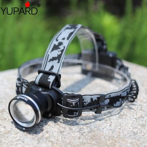 YUPARD XML T6 led 3 Mode Waterproof Zoom Focus Front Light LED HeadLamp headlight Adjust Focus 3*AA battery outdoor sport camp